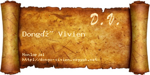 Dongó Vivien névjegykártya